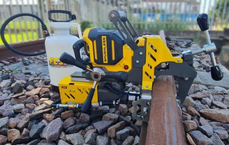 Rail drilling machine battery powered e-TFR